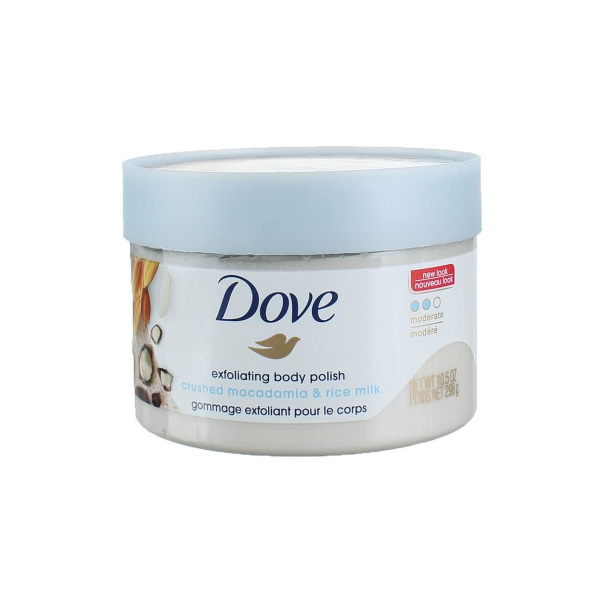 DOVE gommage Corporel Macadamia et Lait de Riz