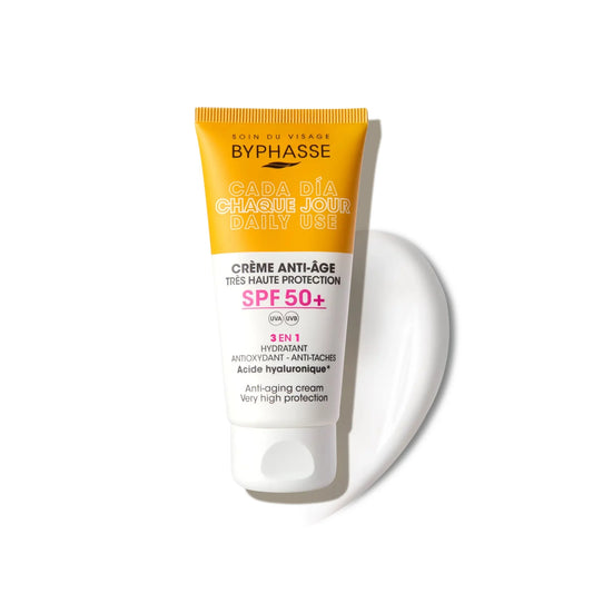 BYPHASSE Créme Solaire Anti-age Illuminatrice Spf50+ 50ml