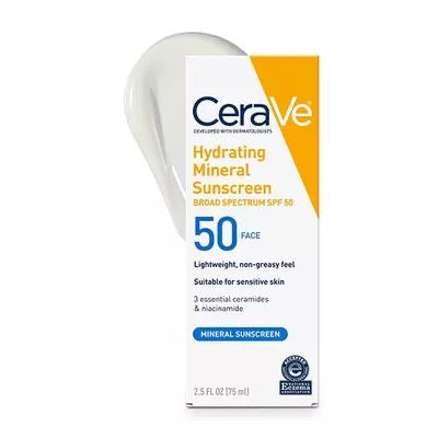 CERAVE hydrating mineral sunscreen