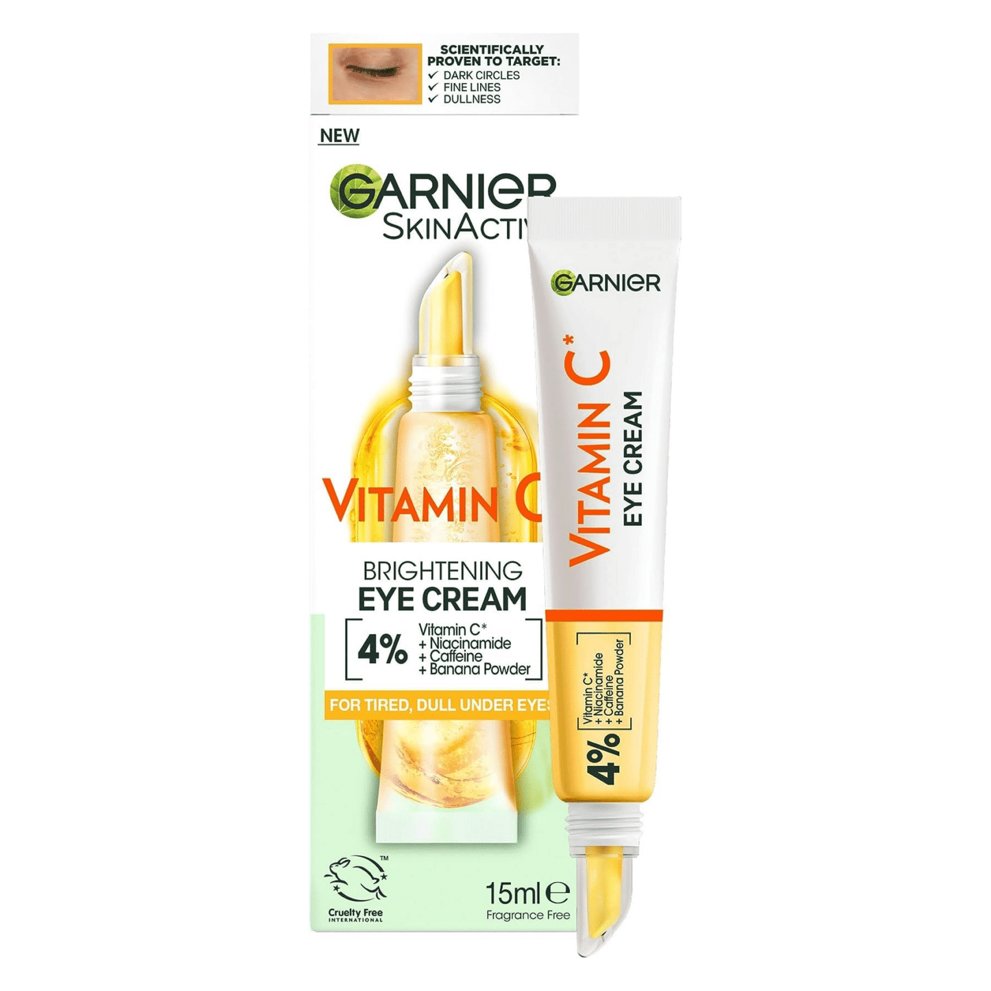 GARNIER SkinActive Crème pour les Yeux Anti-Fatigue Vitamine C