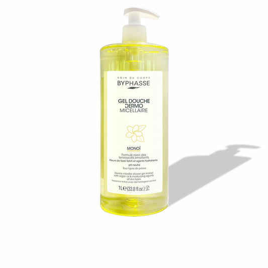 BYPHASSE gel douche dermo micellaire fleur de  tiaré 1L