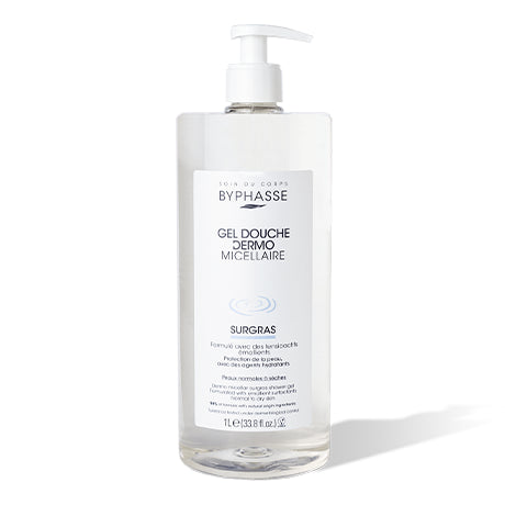 BYPHASSE gel douche dermo micellaire surgras 1L